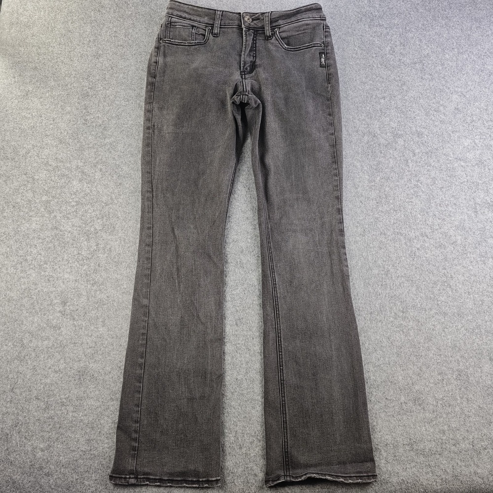 Silver Suki Slim Bootcut Jeans Women's 28x33 Gray / Black Denim Low Rise Stretch